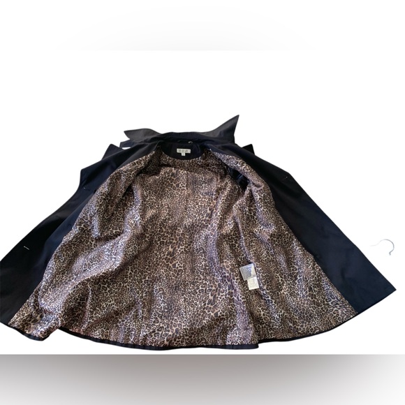 Via Spiga Trench Coat Lined Belted Large Womens Jacket Black - Picture 8 of 16